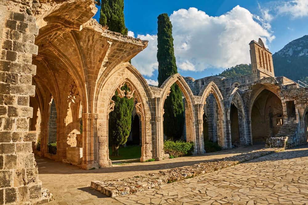 Bellapais abbey in located in North Cyprus