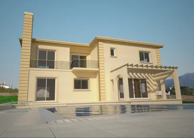 Luxurious villa with a pool.